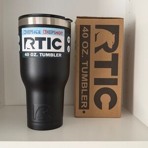 RTIC Essential Tumbler - Charcoal Black - 40oz - Brand New in Box - Travel Lid